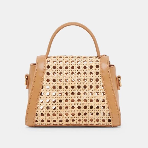 Dolce Vita Tropez Mini Crossbody Bag - Camel Natural Cane - Picture 3 of 7